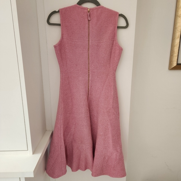 Kate Spade Pink Tweed Sleeveless Dress Sz 0 - Picture 8 of 14